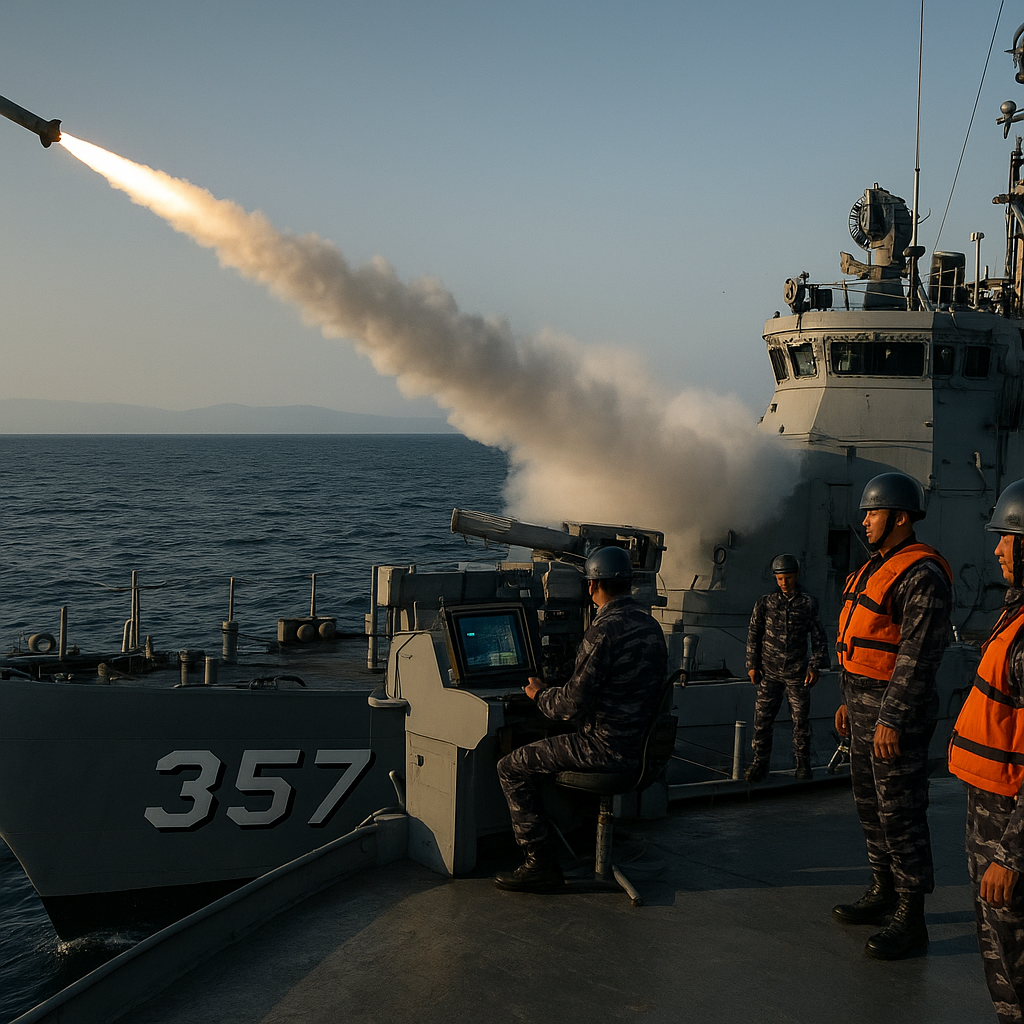 TNI AL Uji Sistem Peluncuran Rudal C-705 pada KRI Bung Tomo