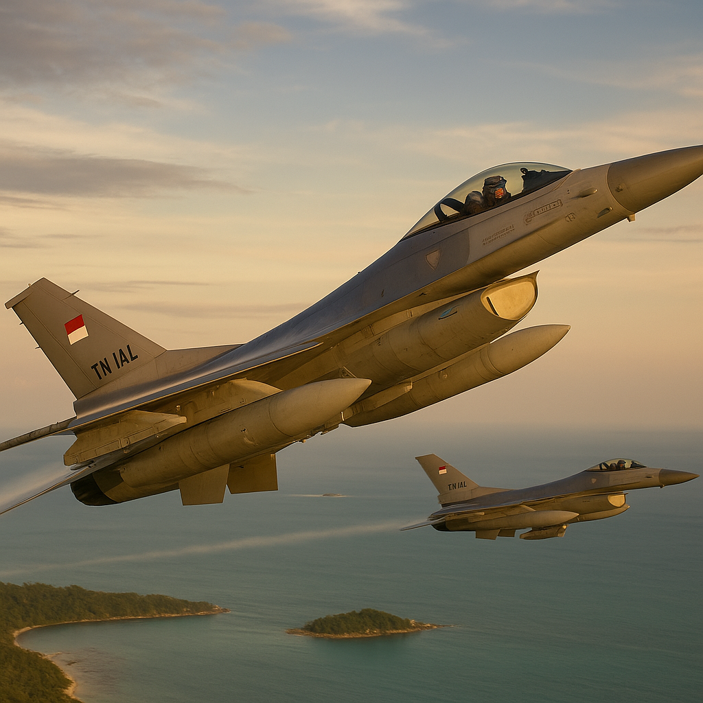 Penerbang F-16 TNI AL Latih Dogfight dan Air-to-Ground Strike di Natuna