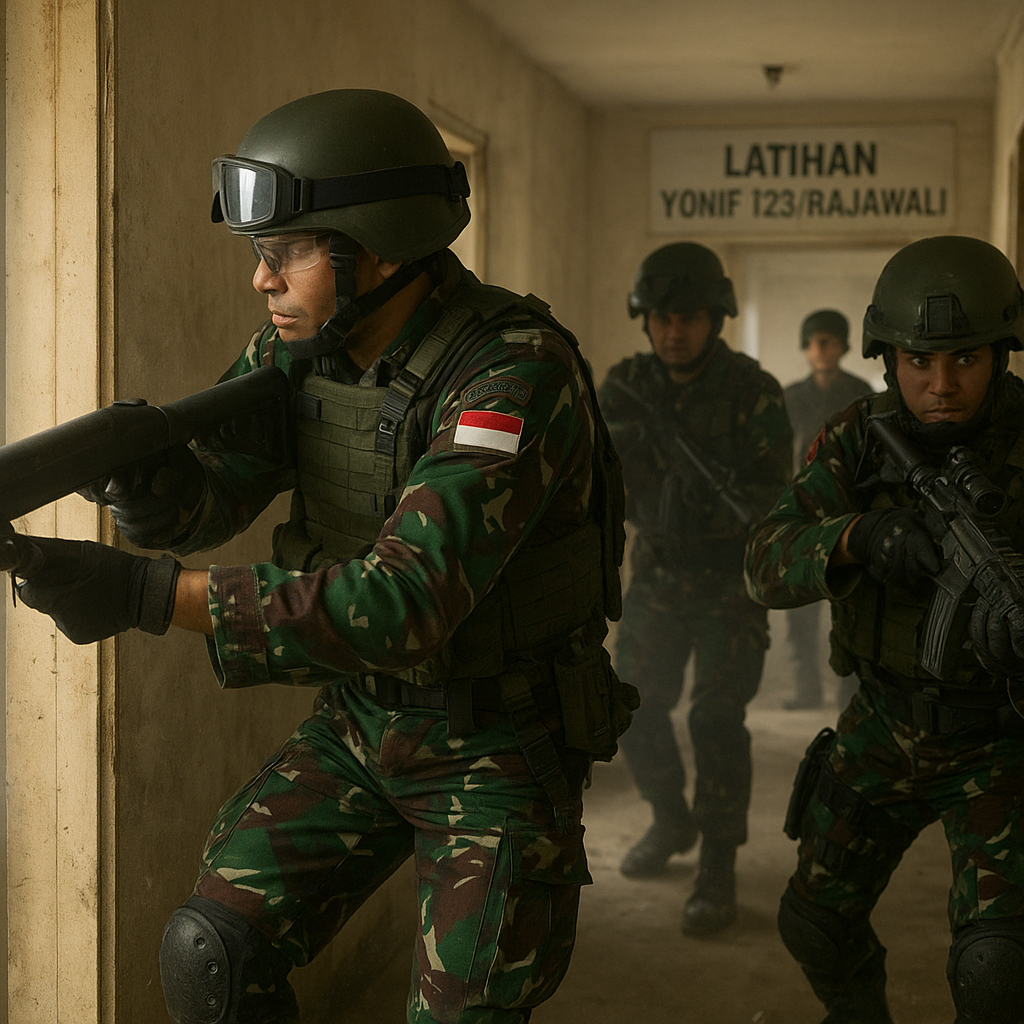 Bedah Taktik Urban Combat: Clearing Room dalam Latihan Yonif 123