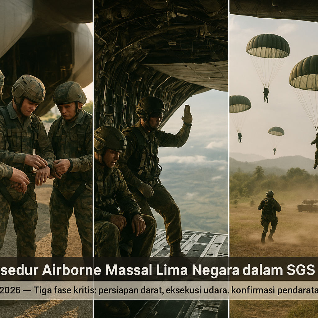 Prosedur Airborne Massal Lima Negara dalam SGS 2026