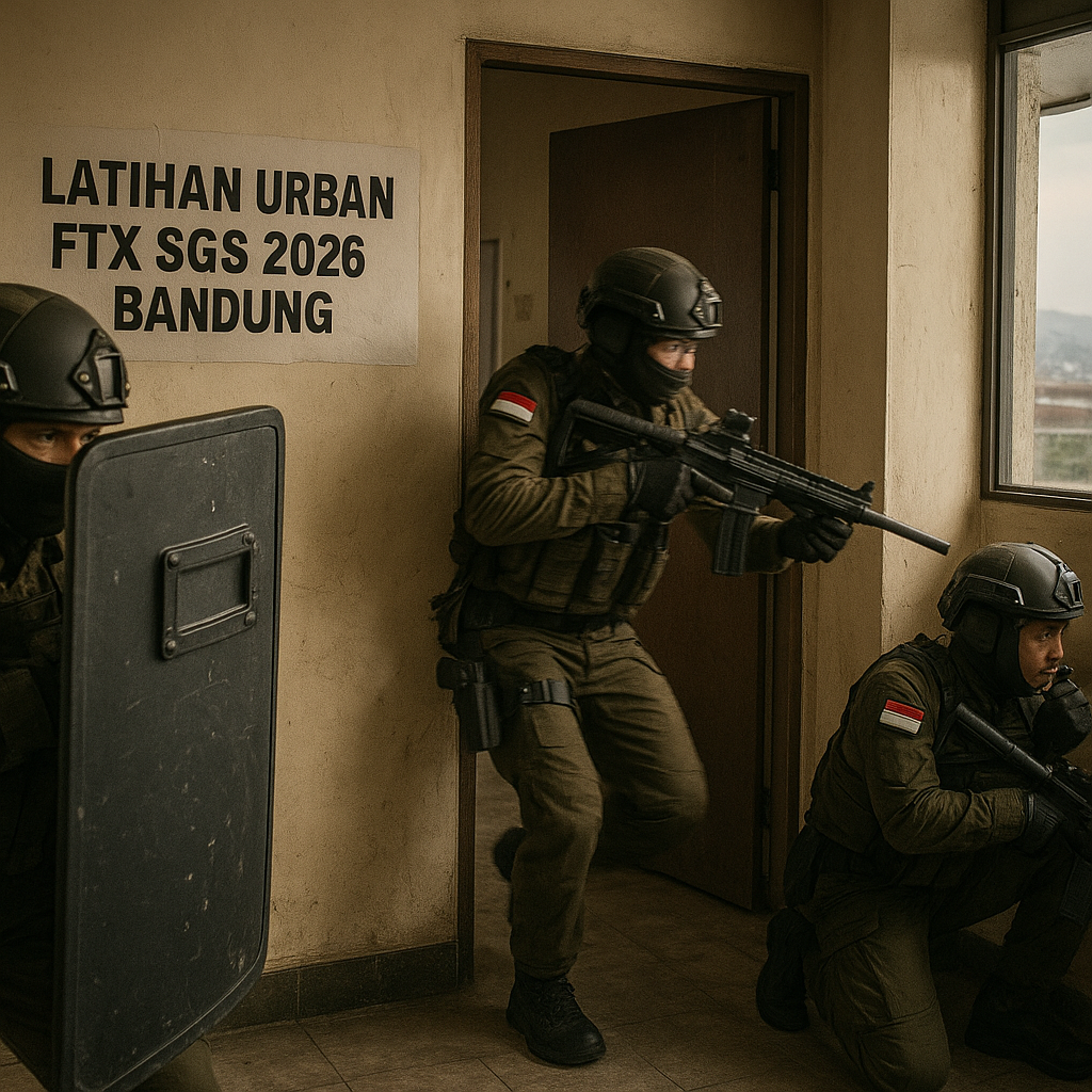 Teknik dan Prosedur Close Quarter Battle (CQB) dalam Latihan Urban FTX SGS 2026 Bandung