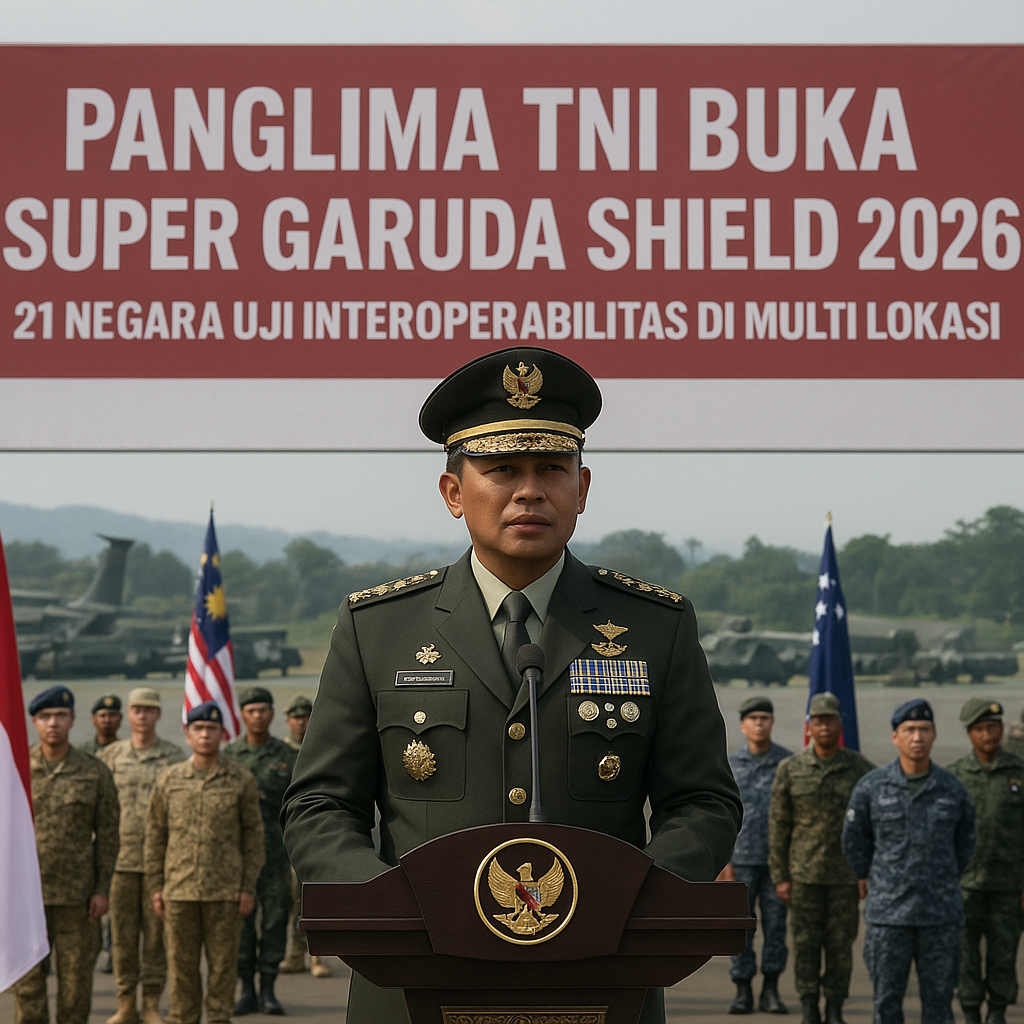 Panglima TNI Buka Super Garuda Shield 2026, 21 Negara Uji Interoperabilitas di Multi Lokasi