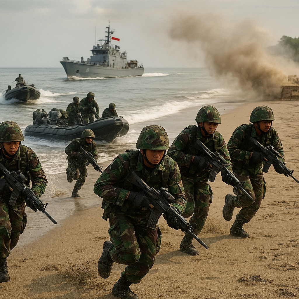 Korps Marinir TNI AL Latihan Amphibious Raid, Proyeksi Kekuatan dari KRI ke Pantai Musuh