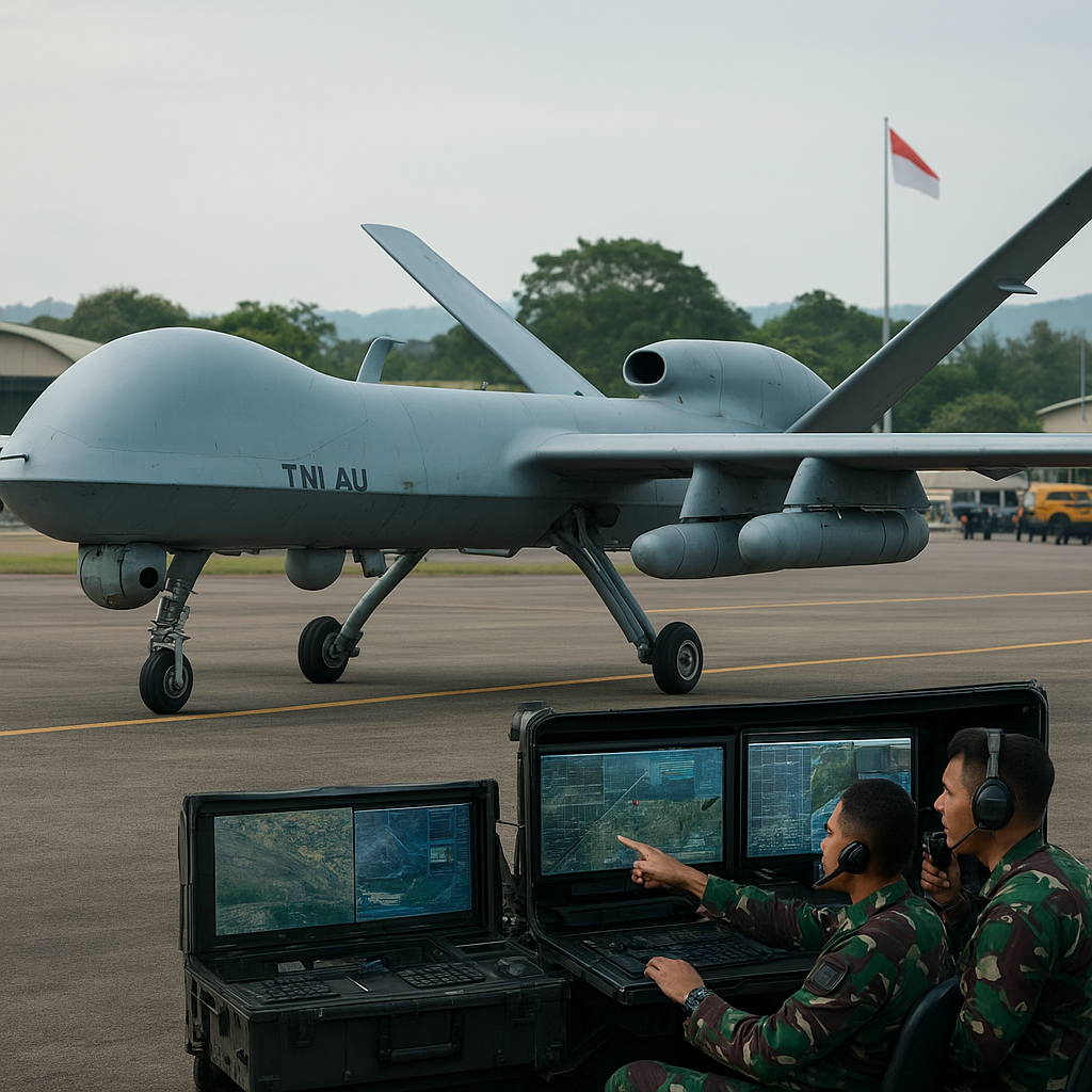 Skadron UAV TNI AU Latihan ISR dan Strike Coordination dengan Pesawat Nir Awak
