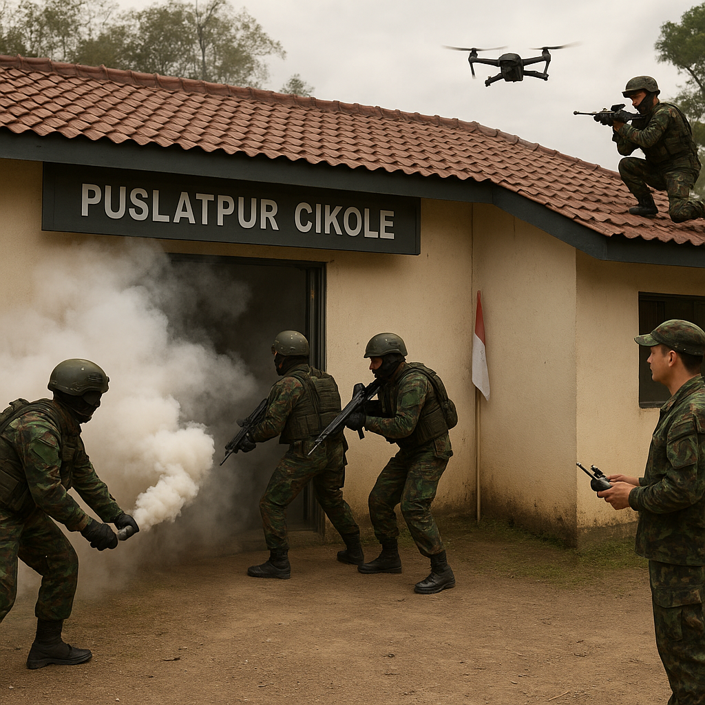 Kodam III/Siliwangi Gelar Simulasi Pertempuran Perkotaan di Puslatpur Cikole