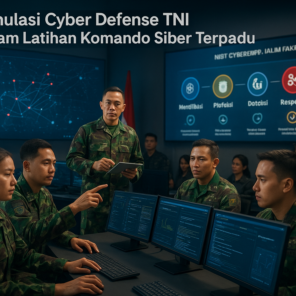 Simulasi Cyber Defense TNI dalam Latihan Komando Siber Terpadu