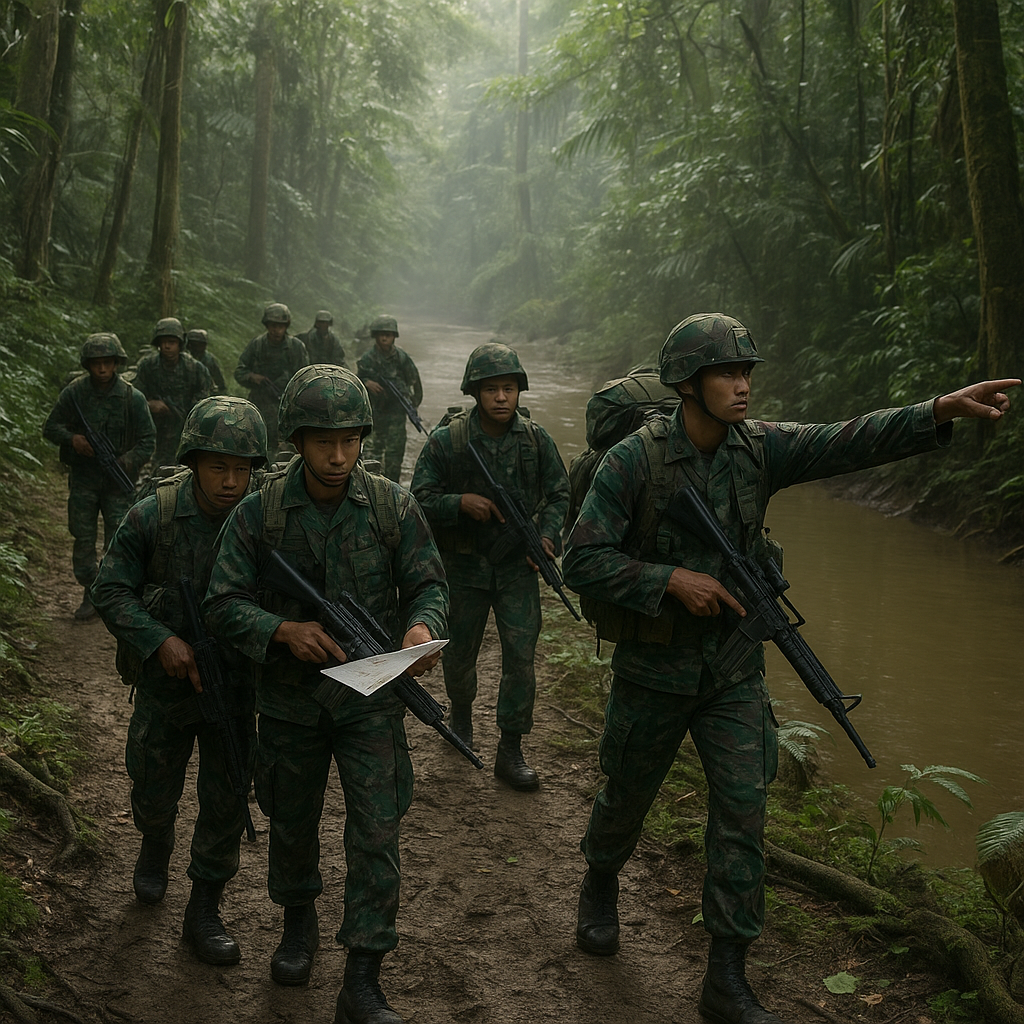 Latihan Tempur Hutan Tropis Pasukan Raider TNI AD di Papua