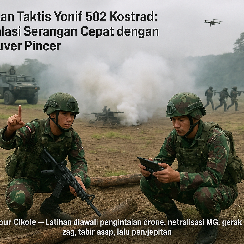 Latihan Taktis Yonif 502 Kostrad: Simulasi Serangan Cepat dengan Manuver Pincer