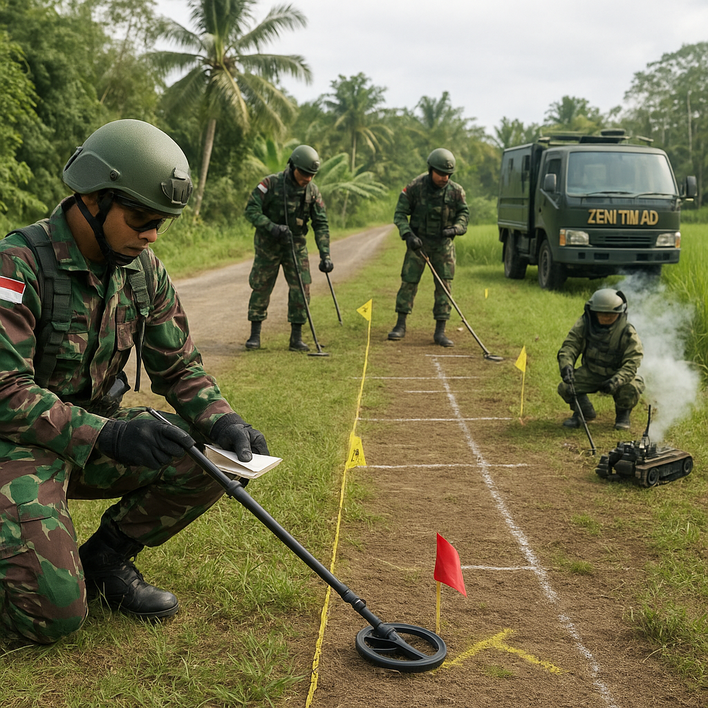 Bedah Taktik: Prosedur Standar Penyapuan Ranjau dan IED oleh Zeni TNI AD