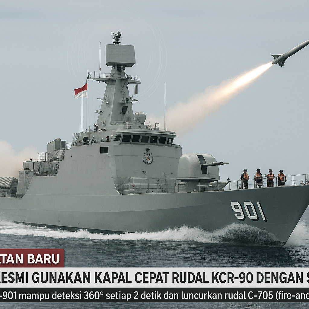 Peralatan Baru: TNI AL Resmi Gunakan Kapal Cepat Rudal KCR-90 dengan Sistem Aegis Mini