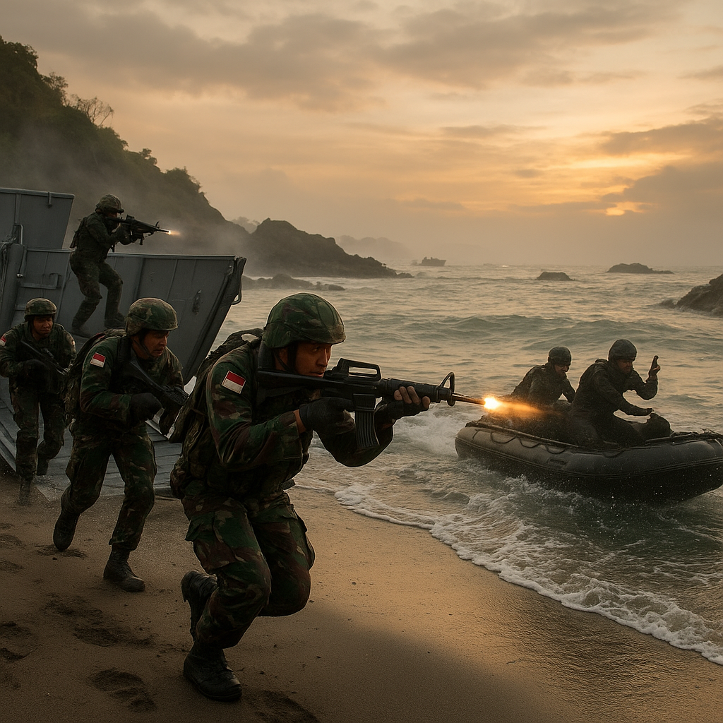 Analisis Taktik Gerakan Infiltrasi Amfibi Marinir dalam Latihan Amfibi Raid