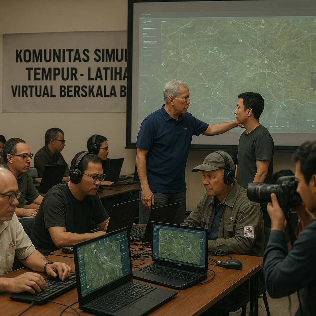Komunitas Simulator Tempur Gelar Virtual Exercise bersama Purnawirawan TNI