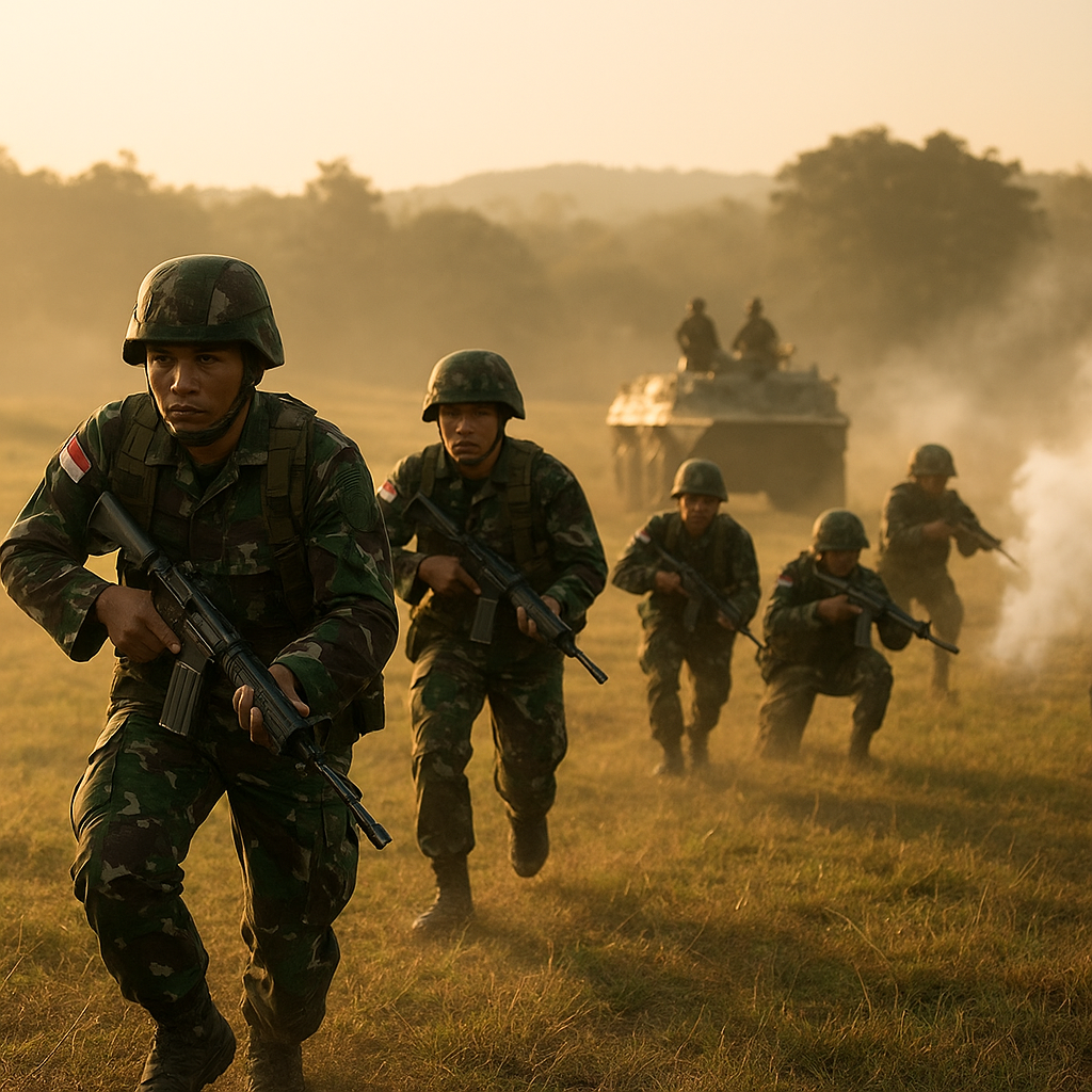 TNI AD Gelar Latihan Taktis Serangan Cepat di Baturaja