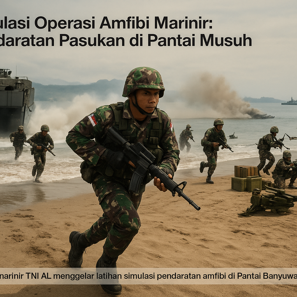 Simulasi Operasi Amfibi Marinir: Pendaratan Pasukan di Pantai Musuh