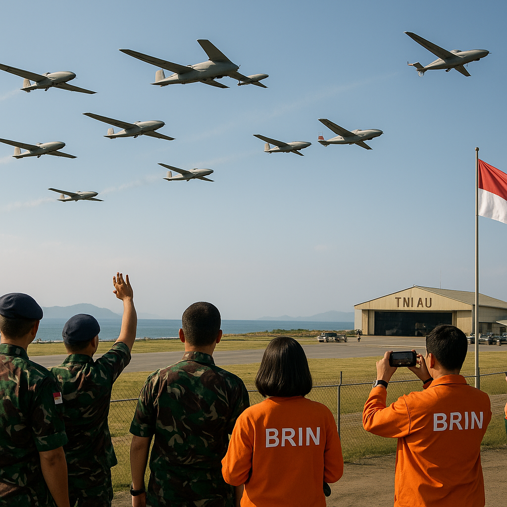 Latihan Simulasi Drone Tempur: Formasi Swarm dan Serangan Terkoordinasi