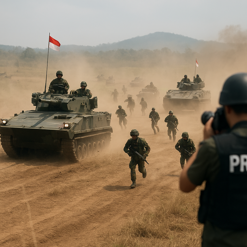 TNI AD Gelar Latihan Manuver Batalyon Mekanis di Puslatpur Baturaja