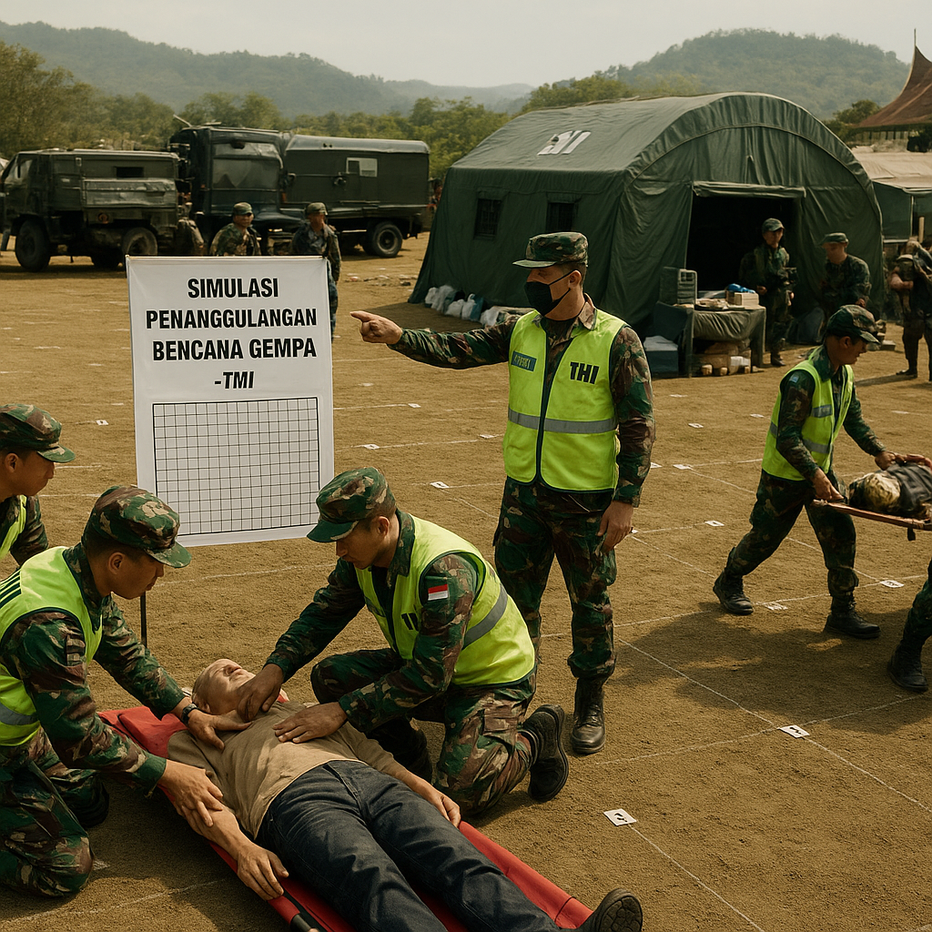 Simulasi Penanggulangan Bencana Gempa oleh Satuan TNI: Prosedur Rapid Assessment dan Evakuasi dengan Metode STOMP