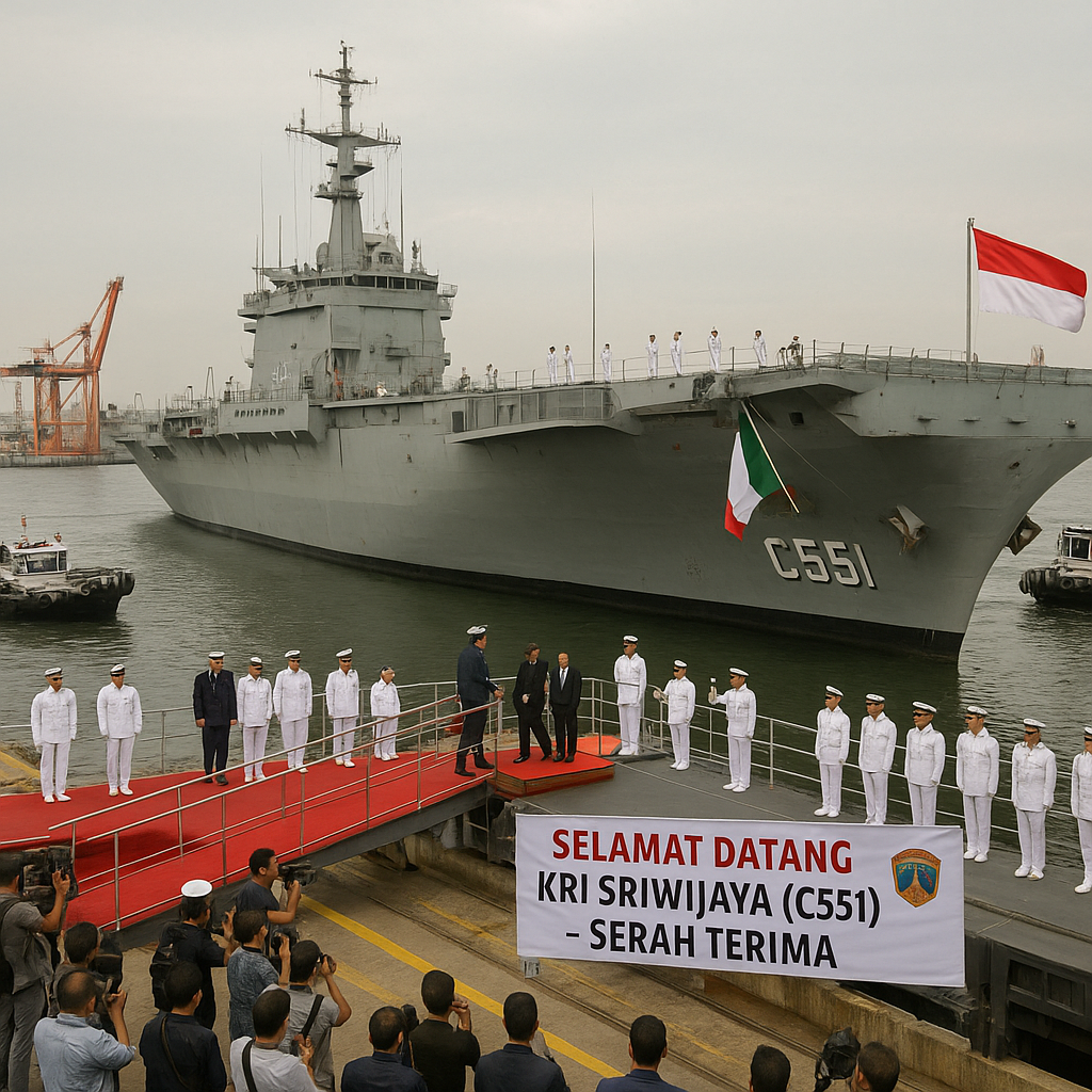 Kapal Induk Garibaldi Tiba di Priok, Segera Jadi KRI Sriwijaya