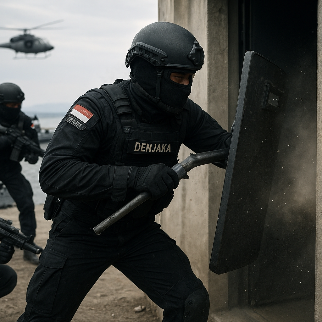 Simulasi Penyelamatan Sandera oleh Denjaka dalam Latihan Counter-Terrorism