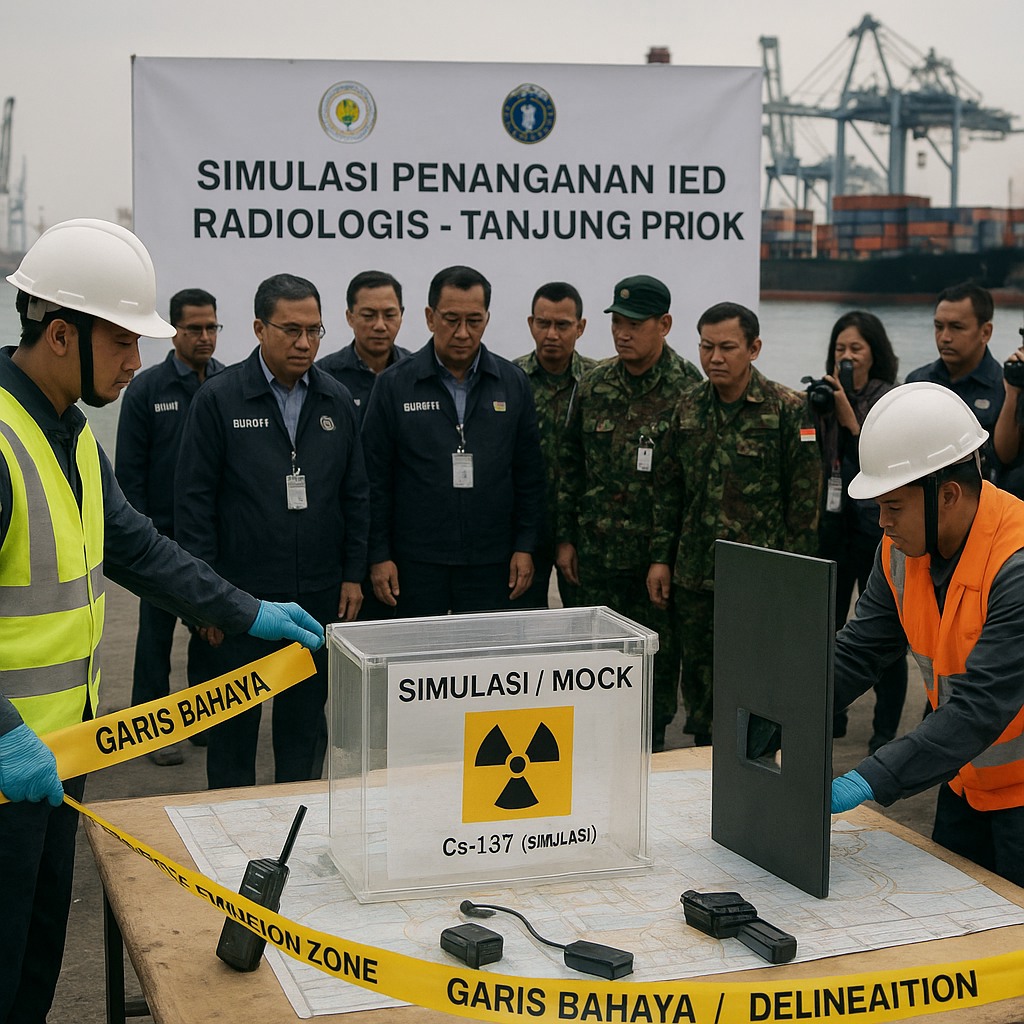 Simulasi Pertempuran Nuklir Taktis: BSSN dan BAPETEN Gelar Tabletop Exercise Penanganan IED Radiologis