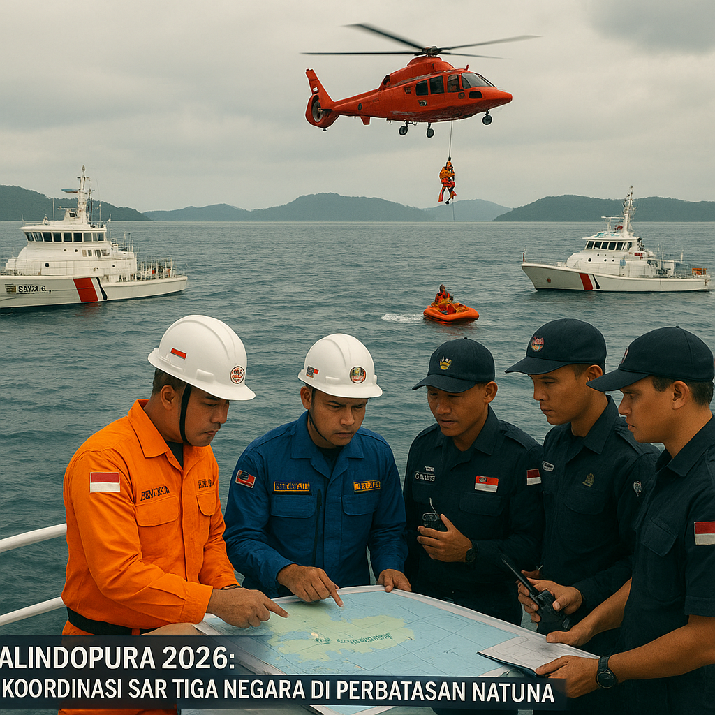 TTX MALINDOPURA 2026: Skema Koordinasi SAR Tiga Negara di Perbatasan Natuna