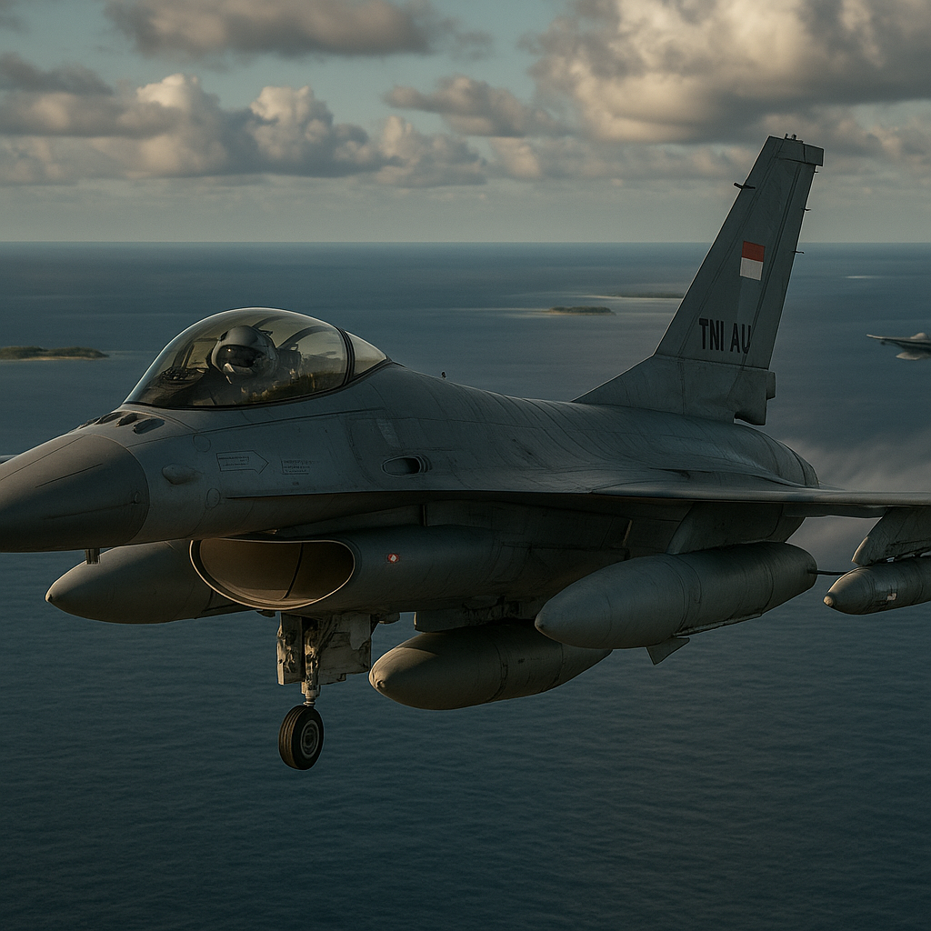 TNI AU Uji Coba Prosedur Intercept dengan Pesawat Tempur F-16 di Natuna