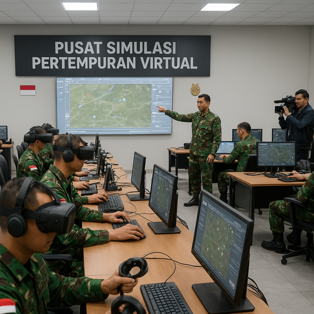 Resmikan Pusat Simulasi Pertempuran Virtual, TNI AD Gunakan Sistem VBS3