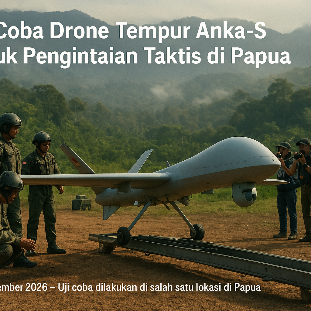 Uji Coba Drone Tempur Anka-S untuk Pengintaian Taktis di Papua
