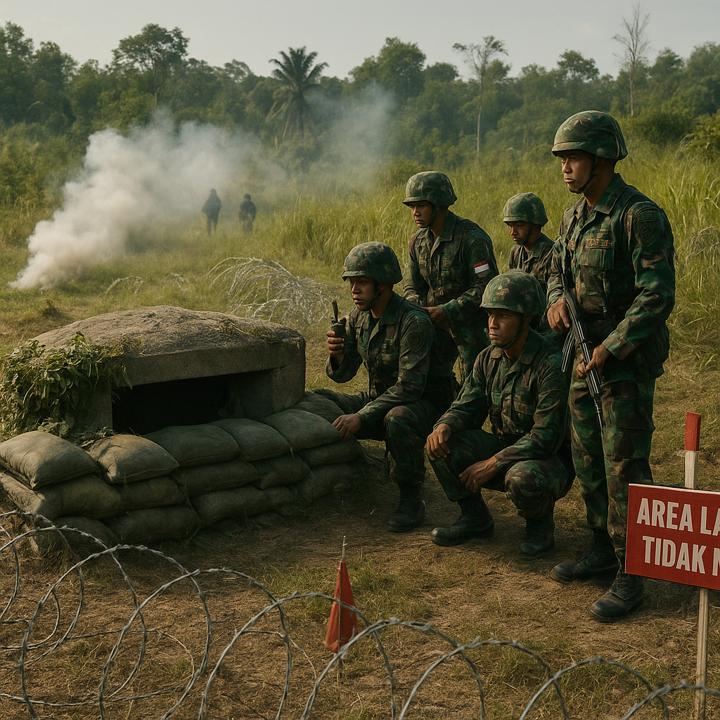 TNI AD Uji Doktrin Pertahanan Statis di Perbatasan Kalimantan