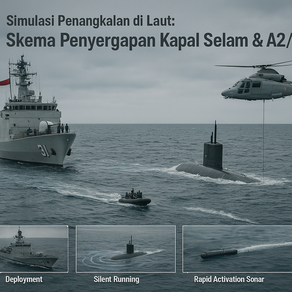 Simulasi Penangkalan di Laut: Skema Penyergapan Kapal Selam dan Anti-Access/Area Denial (A2/AD)