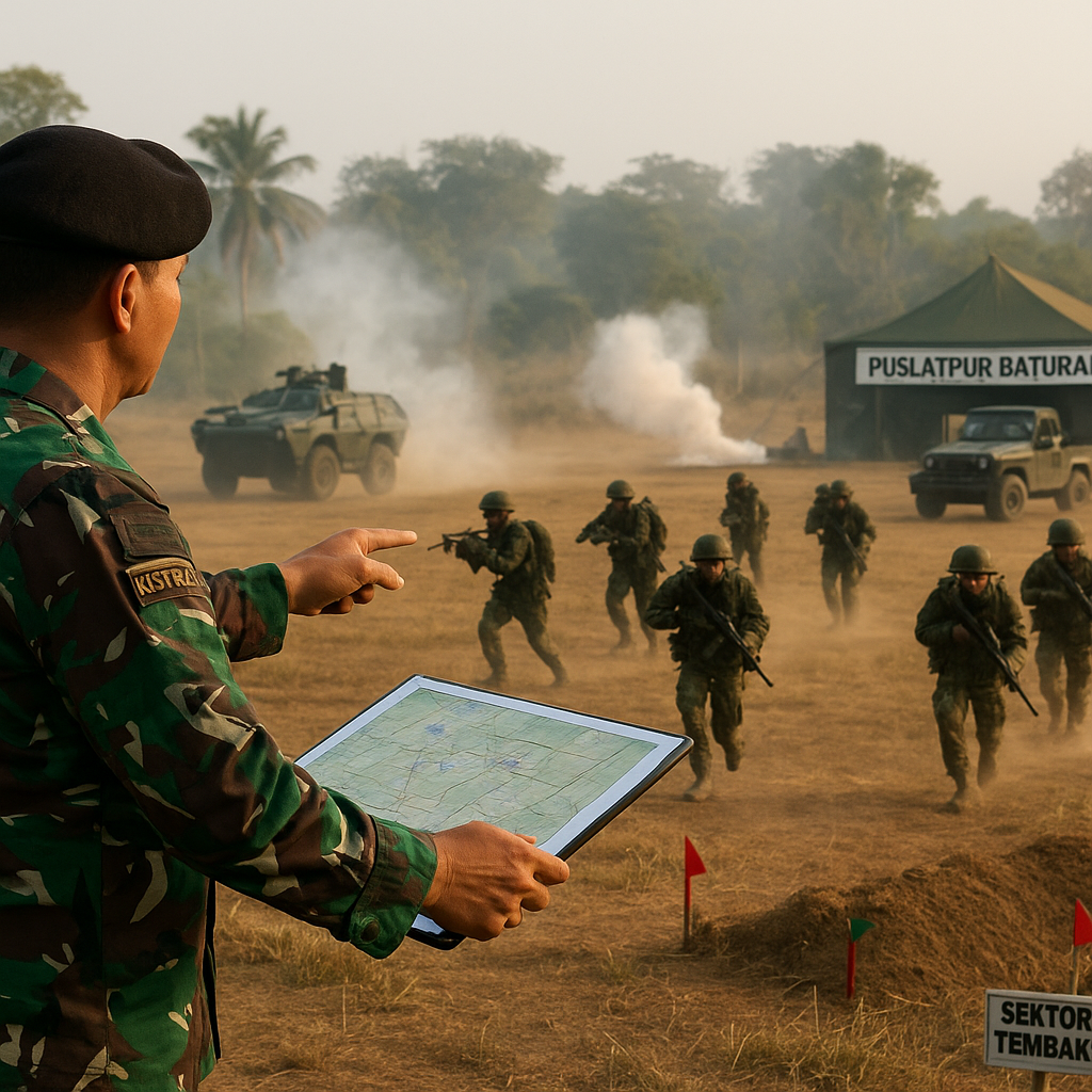 Kostrad Uji Manuver Lapangan Berdasarkan Doktrin Operasi Pertahanan Darat di Puslatpur Baturaja
