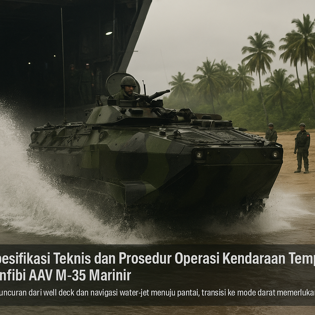 Spesifikasi Teknis dan Prosedur Operasi Kendaraan Tempur Amfibi AAV M-35 Marinir