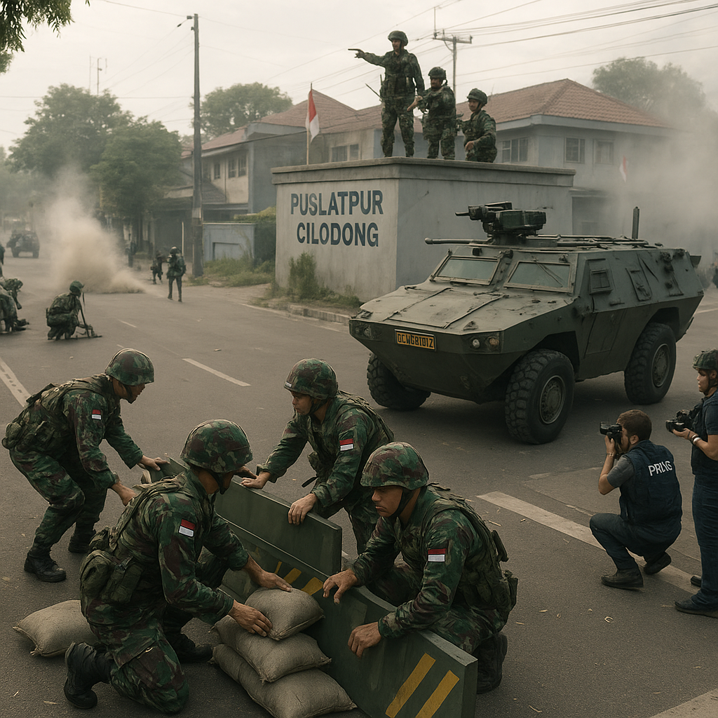 TNI AD Gelar Latihan Taktik Pertahanan Kota di Puslatpur Cilodong