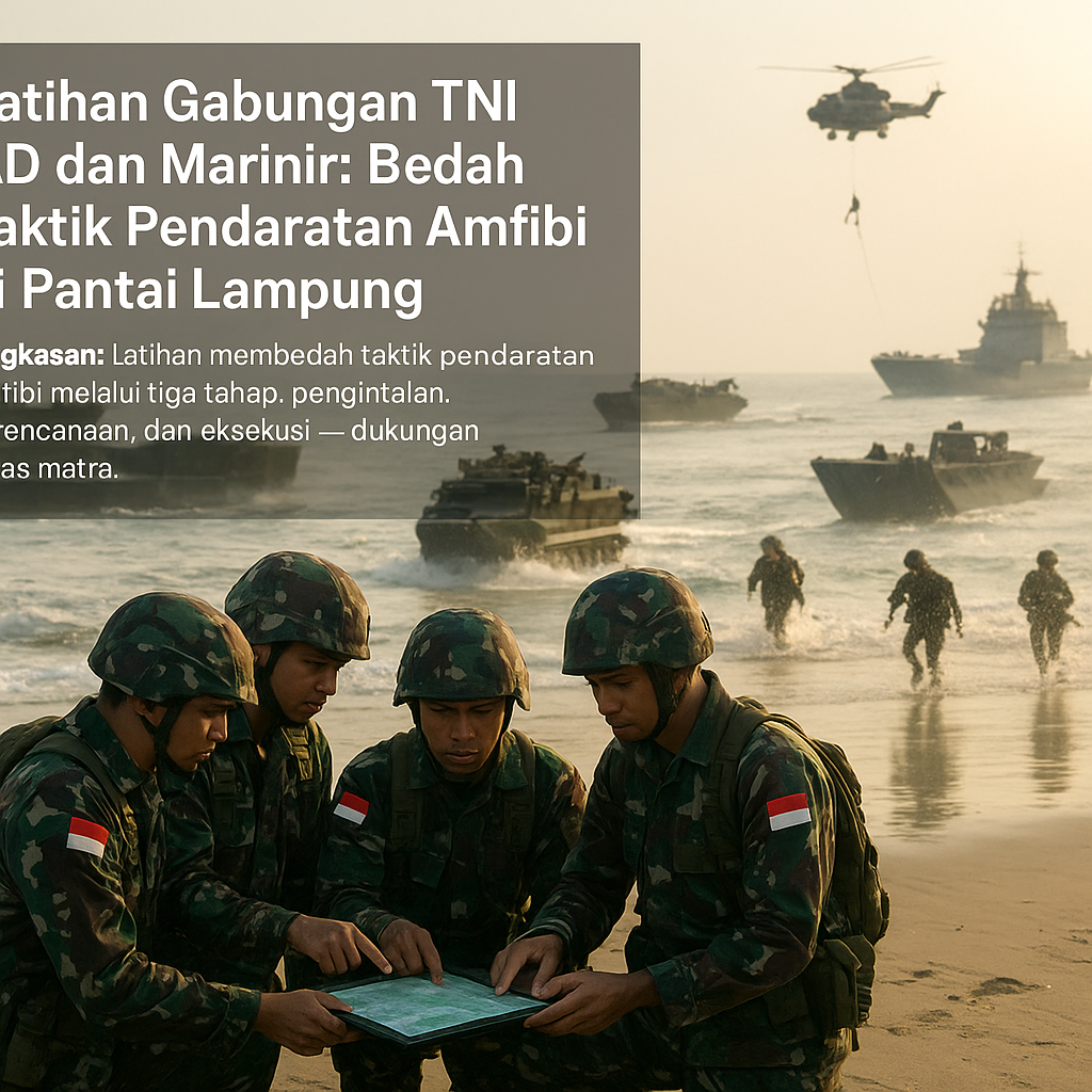 Latihan Gabungan TNI AD dan Marinir: Bedah Taktik Pendaratan Amfibi di Pantai Lampung