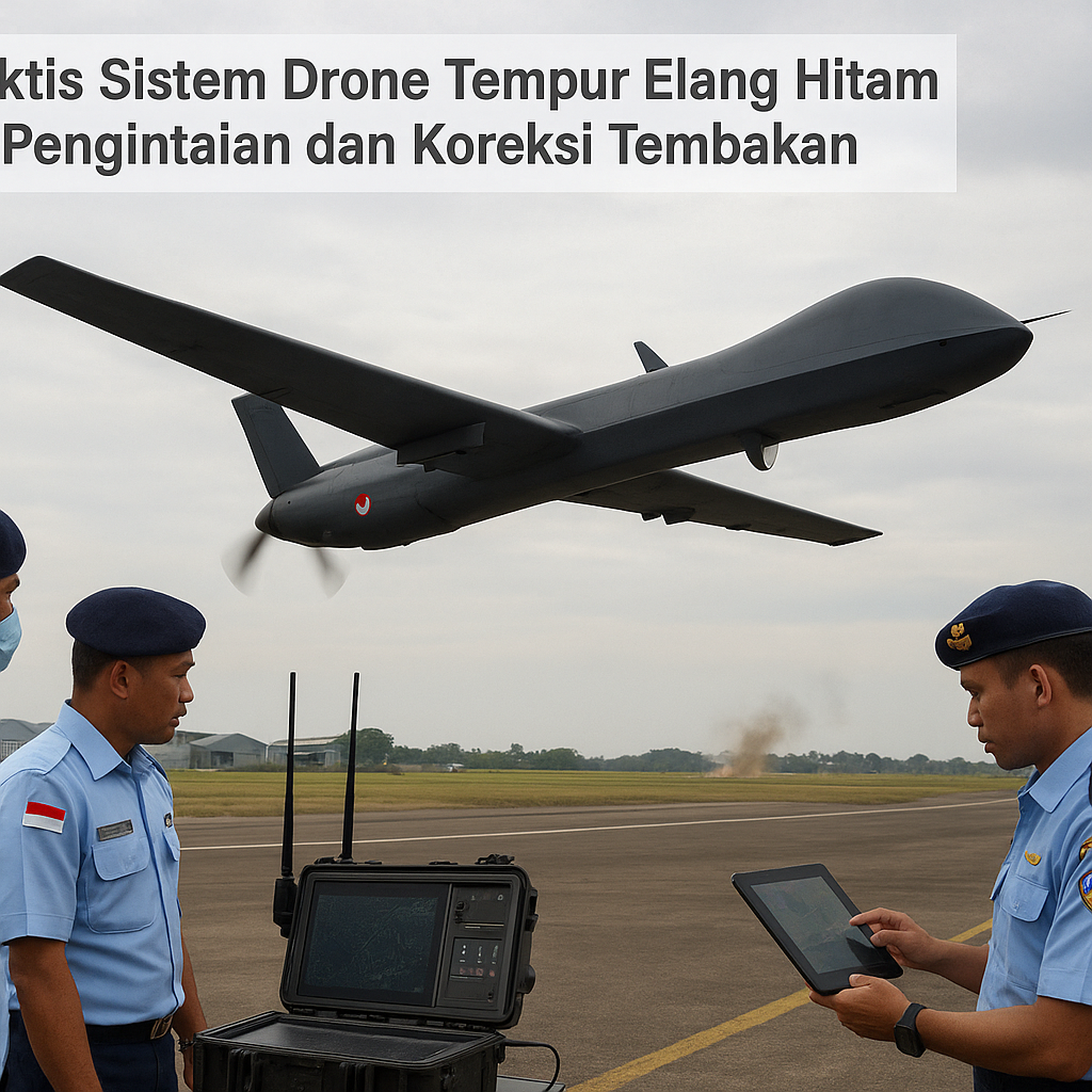 Uji Taktis Sistem Drone Tempur Elang Hitam untuk Pengintaian dan Koreksi Tembakan