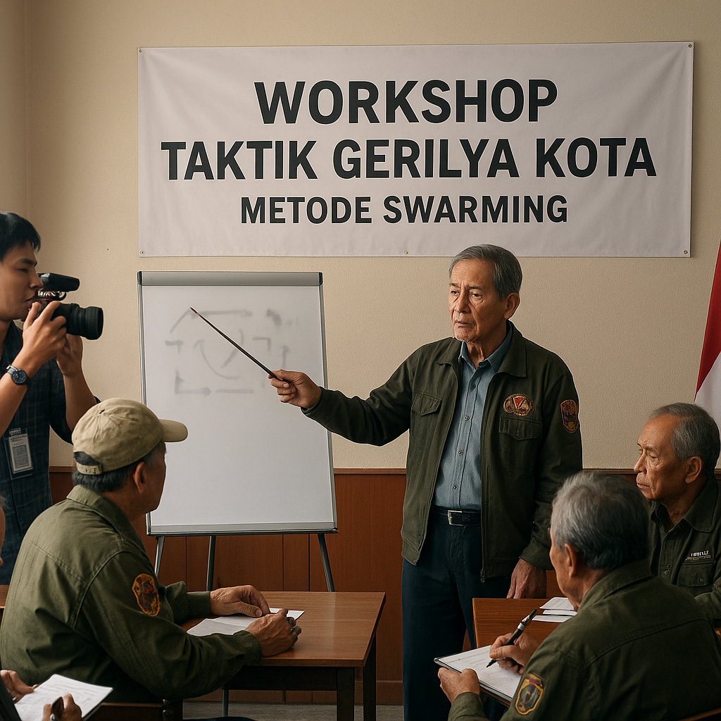Komunitas Veteran Menggelar Workshop Taktik Gerilya Kota dengan Metode Swarming