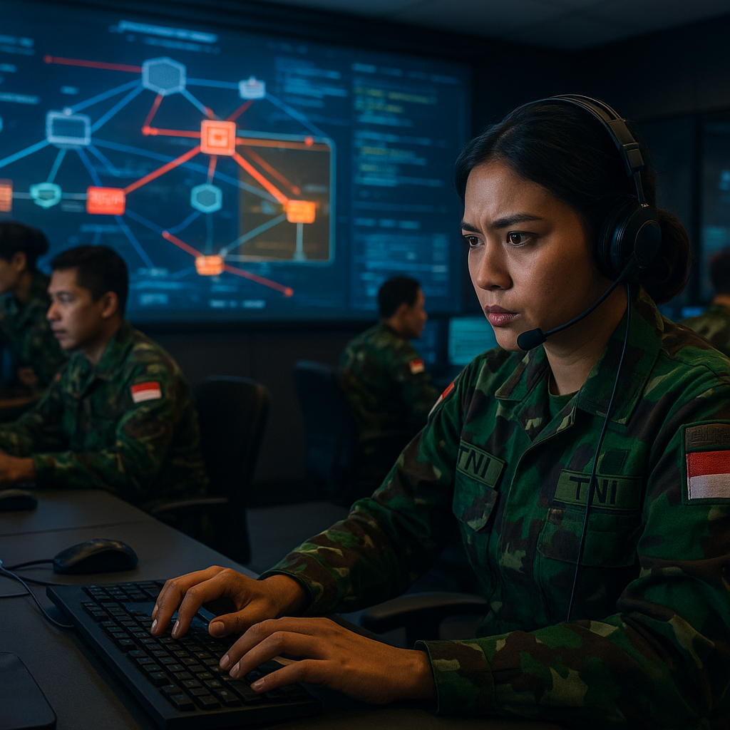Simulasi Cyber Defense TNI di Command Center Cyber: Skenario Serangan pada Jaringan Komando