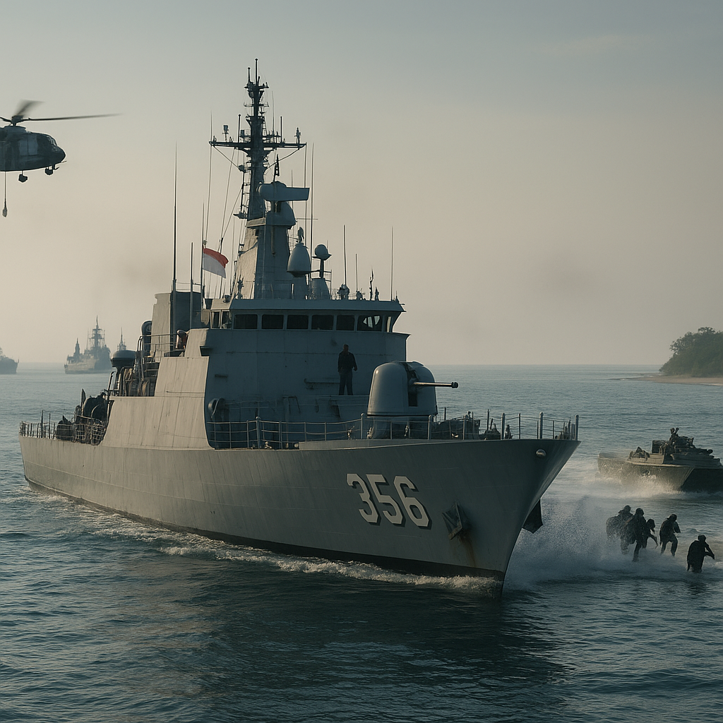 TNI AL Gelar Latihan Tempur Armada Timur di Perairan Maluku