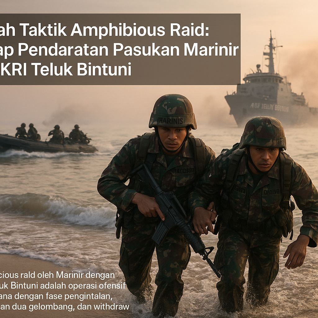 Bedah Taktik Amphibious Raid: Tahap Pendaratan Pasukan Marinir dari KRI Teluk Bintuni