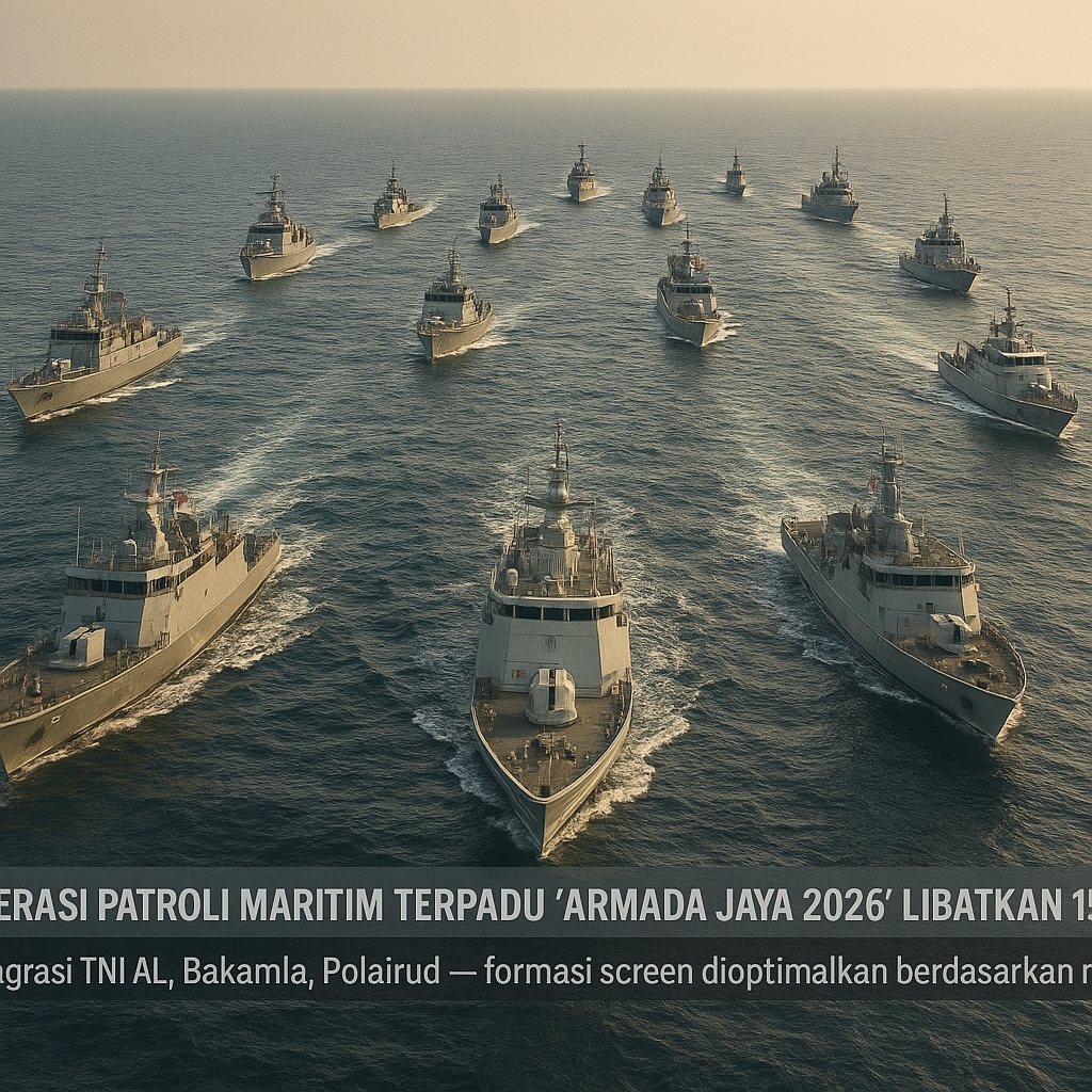 Operasi Patroli Maritim Terpadu ‘Armada Jaya 2026’ Libatkan 15 Kapal Perang