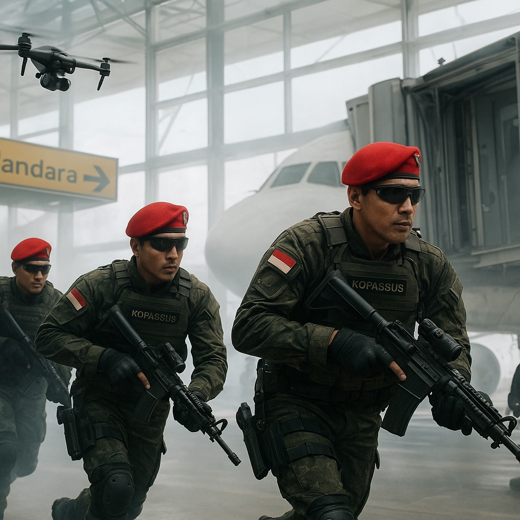 Bedah Taktik: Strategi Penetrasi Pasukan Elite Kopassus Dalam Latihan Anti-Teror di Bandara