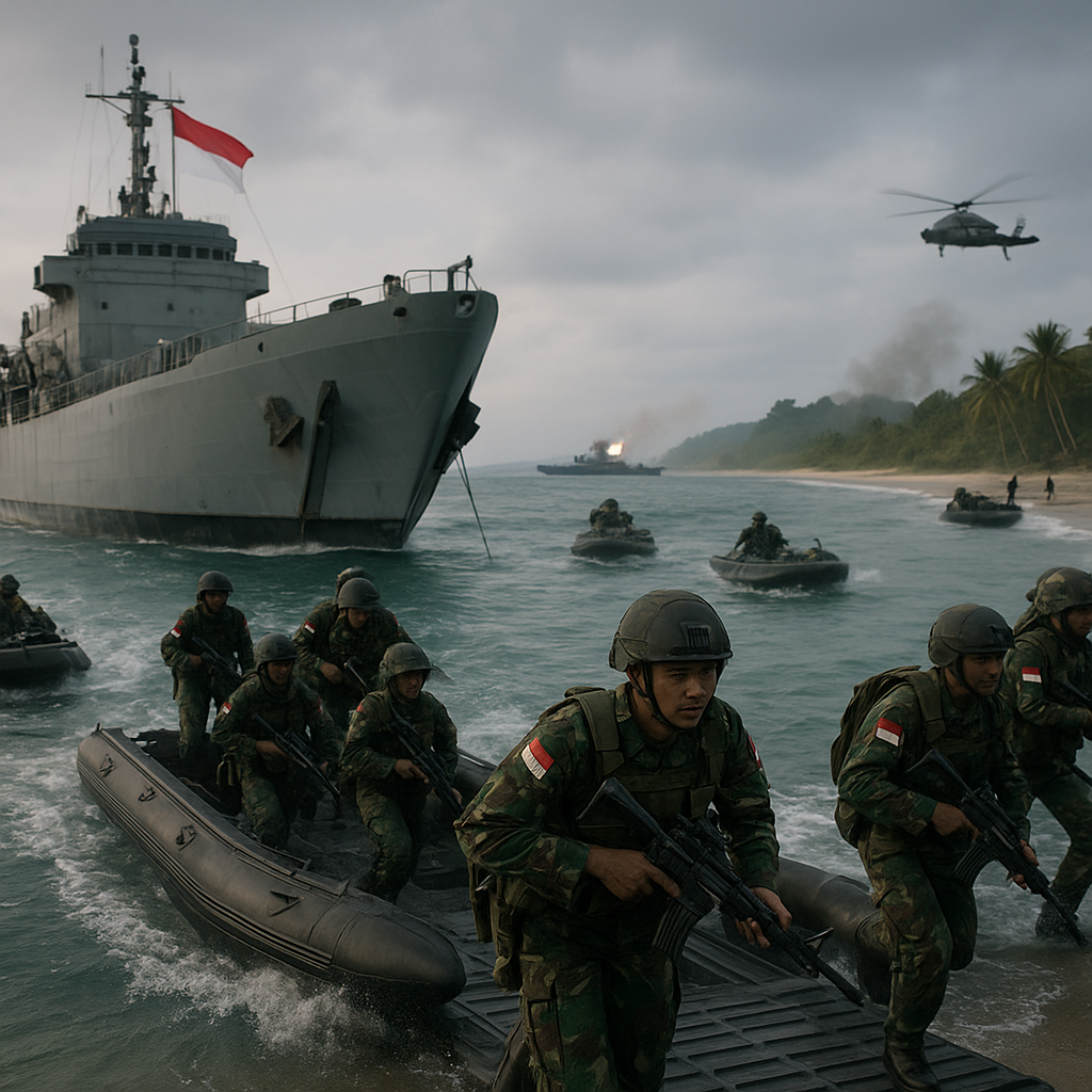 Bedah Taktik Operasi Amfibi TNI: Prosedur Pendaratan dari LST ke Pantai Sasaran