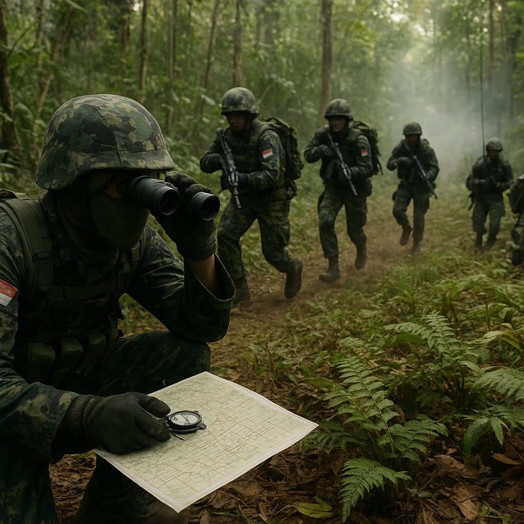 TNI AD Gelar Latihan Tempur Taktis di Baturaja: Pemanfaatan Medan untuk Manuver Infiltrasi