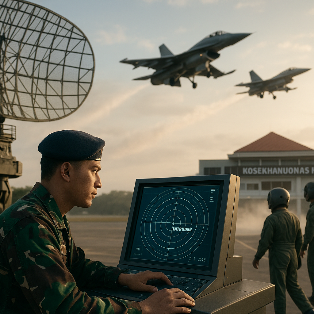 TNI AU Simulasi Pertahanan Udara di Radar Kudalaut: Skema Pencegatan Pesawat Intruder