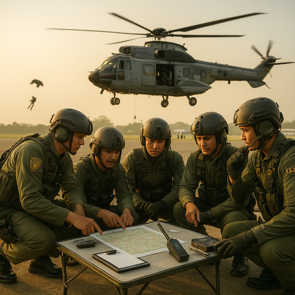 TNI AU Latih Combat Search and Rescue di Lanud Iswahjudi dengan Simulasi Lengkap