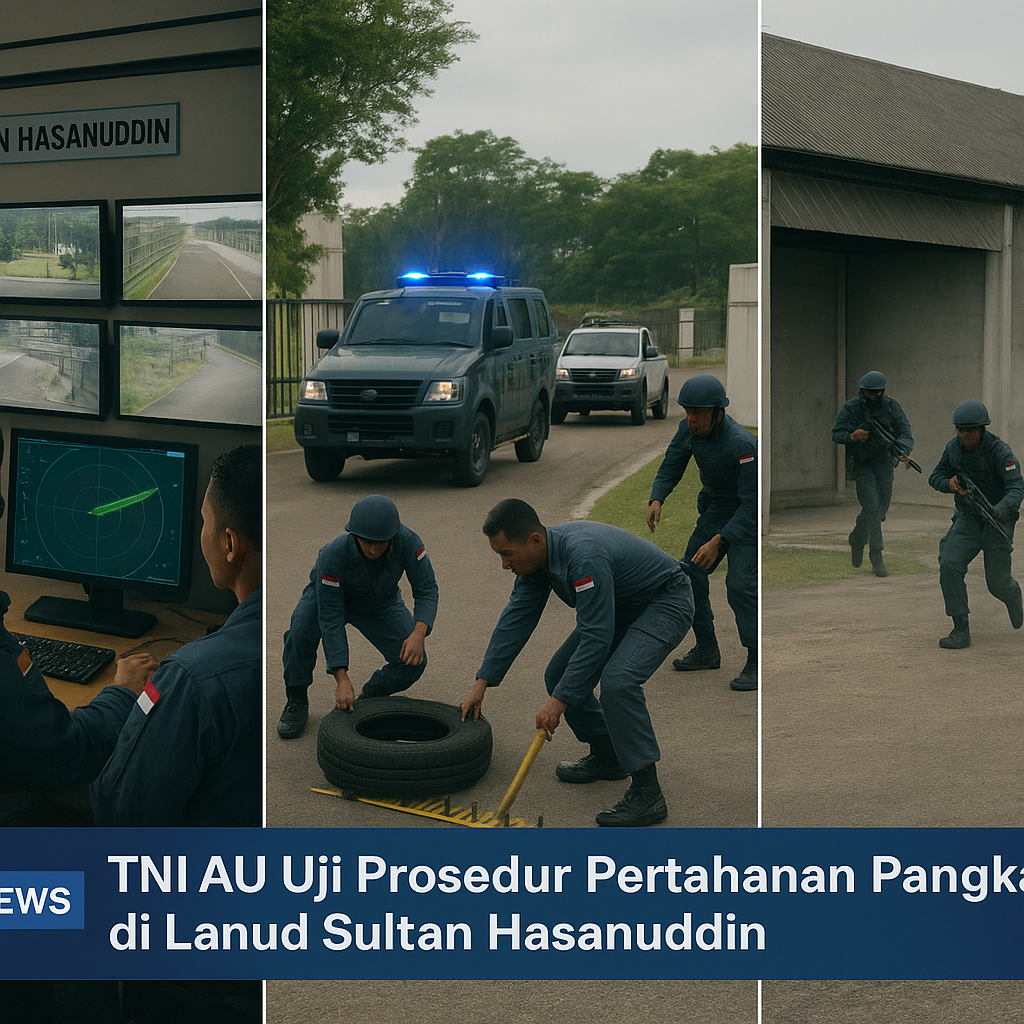 TNI AU Uji Prosedur Pertahanan Pangkalan di Lanud Sultan Hasanuddin