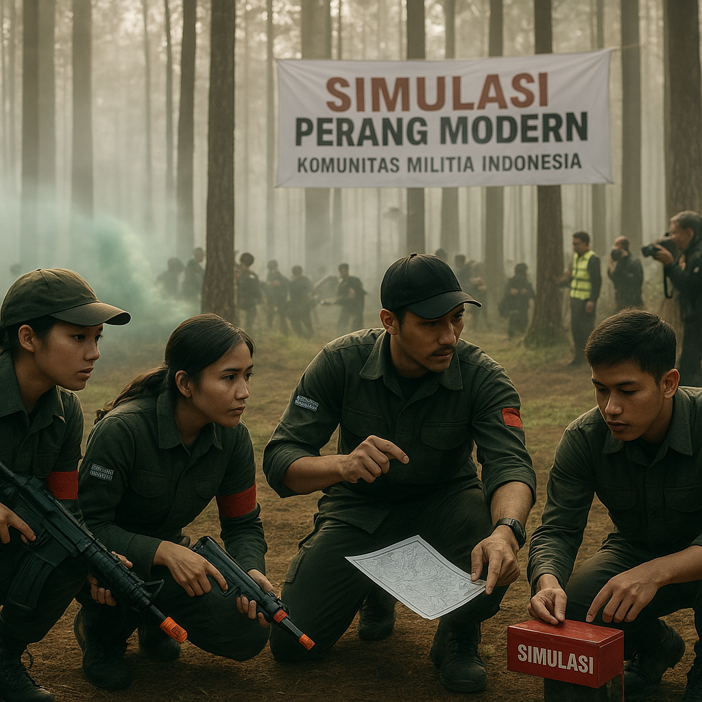 Komunitas Milita Indonesia Gelar Simulasi Perang Modern di Cikole: Taktik Infiltrasi dan Sabotase