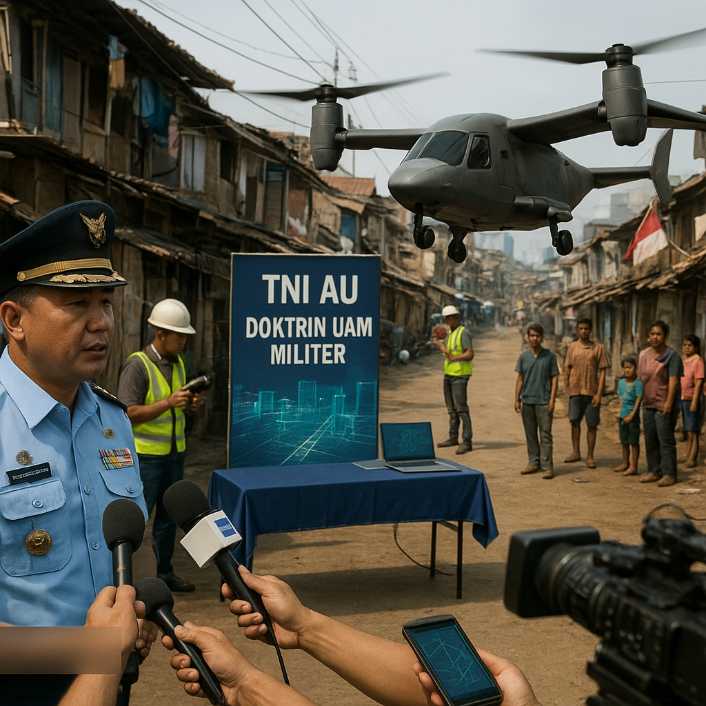 TNI AU Luncurkan Konsep Urban Air Mobility Militer: Doktrin Penggunaan VTOL di Wilayah Kumuh