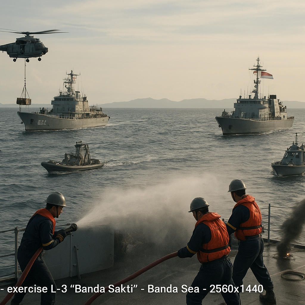 Guspurla dan Koarmada III Gelar Latihan Setingkat L-3 'Banda Sakti' di Laut Banda