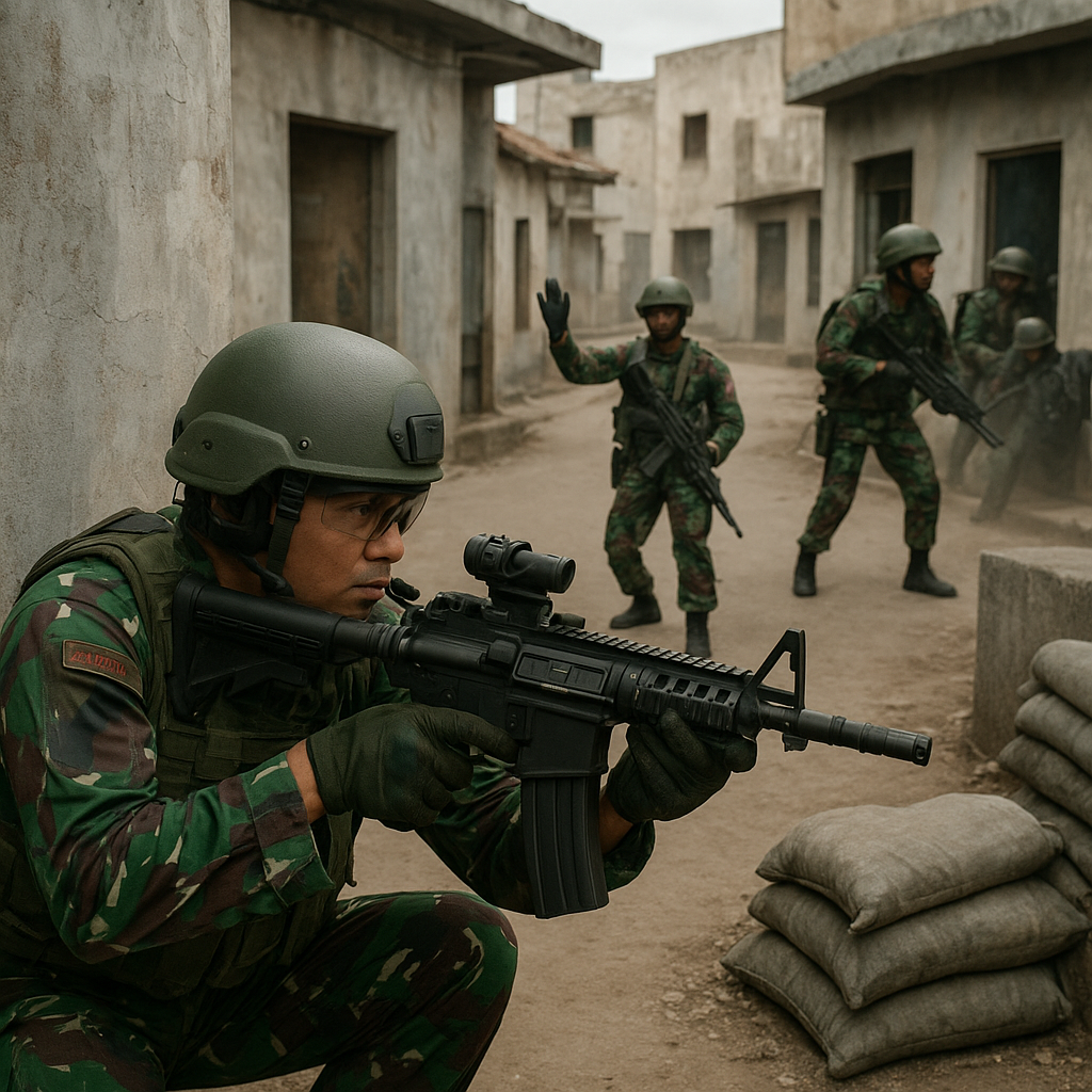 Bedah Taktik Urban Warfare Batalyon Infanteri TNI AD di Puslatpur Cijantung